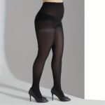 Plus Size Basic Stockings, Women'S Plus Solid Stretchy High Rise Comfort Pantyhose - Image 6