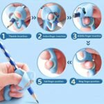 4Pcs Grip Pen Corrector Set Writing Corrector Soft Rubber Writing Posture Grip Pen Handwriting Aid Correction Tool - Image 8