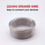 1 Roll Of 15.24 Meter/30.48 Meter/99.97 Meter Transparent Speaker Wire, 22 Awg, Suitable For Stereo Sound Systems, Home Theater Speakers, Surround Sound, And Radios (Note: This Is Not A Power Cable And Should Not Be Used For Power Connections).