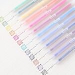12Colors Notepad Color Gel Pens, Ball Point Pens Fine Point 0.5Mm For Office School - Image 2