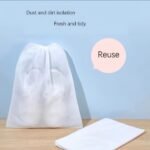 20Pcs/Set White Portable Shoes Bag, Non-Woven Fabric Drawstring Shoes Storage Bag Anti-Yellow Dry Bag Travel Storage Pouch Shoe Dust Bags - Image 7