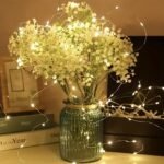 4Pcs/10Pcs Led Fairy Light Battery Powered String Light Silver Wire 201.17 Cm 20 Led Firefly Starry Sky Moon Light Suitable For Diy Wedding, Party, Bedroom, Courtyard, Christmas Atmosphere Light, Cake, Flower Bouquet Decoration - Image 10