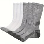 Acefine 6 Pairs Of Men'S Mid-Calf Socks For Autumn And Winter, Long Tube Socks, Winter Terry Towel Socks. - Image 15