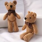 1Pc Handmade Stuffed Bear Plush - Realistic 15Cm/5.9" Soft Doll, Cute Baby / Stuffed Animal, Keychain Pendant For Wedding Birthday Party Decor, Accessory (Grey////) - Image 8