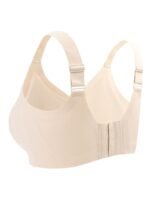 Plus Size Elegant Bra, Women'S Plus Seamless Solid Full Cover Comfort Simple Bra With Removable Pads - Image 9