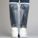 Casual Plastic Shoe Covers, Waterproof, High-Tube, Solid Color, With Reinforced Ring And Thickened Sole, For Men And Women, Outdoor Travel - Image 5