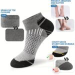 Acefine 6 Pairs Of Men'S Athletic Socks With Stripes And Honeycomb Patterns For Running, Hiking, Cycling, And Walking - Image 8