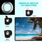 72 84 100 Inch Hd Projection Screen Foldable Anti-Wrinkle Portable Projector Movie Screen For Home Theater Outdoor Indoor Projection Screen, Portable And Foldable Projector Screen - Image 10