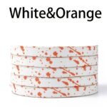 1 Pair Ink Splashing Lazy Free Tie Elastic Shoelaces, Elastic Multicolor Shoelaces With 4Pcs Metal Press Buckles - Image 7