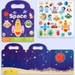 Reusable Sticker Books For Youngsters, Waterproof Double-Sided Design With Dinosaurs, Animals & Vehicles, Educational Toys, Mixed Colors, Paper Material, Perfect For Ages 3+ As Christmas, Halloween, Thanksgiving & New Year'S Gifts - Image 4