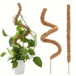 1Pc Diy Shape Plant Climbing Pole, Bendable Coconut Brown Stick, Plant Climbing Rattan Column Gardening Plant Support Rack Artificial Coconut Brown Stick