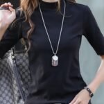 Women'S Chic High Neck Turtleneck T-Shirt - Solid Color, Polyester, Knit Fabric, Regular Sleeve, Spring/Fall Fashion Top