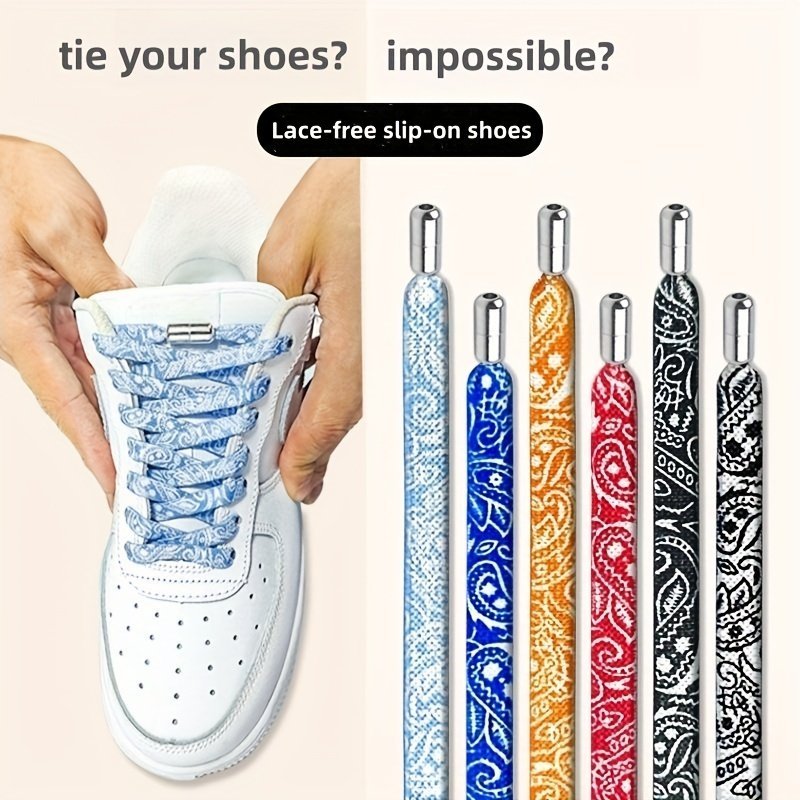 product-Fancyalgo-VirtualModelMatting-5d9d979afdb11677cf3b2c55bc945641.jpg 1Pair Lazy Shoe Laces Buckle, No Tie High Stretch Elastic Shoelaces, Adults, Easy To Wear And Release - Image 1