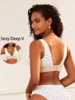 Seamless Plunge Bra, Comfy & Breathable Deep V Wireless Bra, Women'S Lingerie & Underwear - Image 9