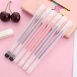 10Pcs Matte Gel Gel Pen Black 0.5 Needle Pen Signature Pen For Students To Brush Question Or Office Use
