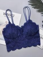 Contrast Lace Wireless Bralette, Scallop Trim Lightweight Everyday Bra, Women'S Lingerie & Underwear - Image 6