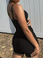 Solid Scoop Neck Romper, Sexy Spaghetti Strap Sleeveless Slim Romper, Women'S Clothing - Image 10