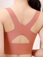 Contrast Lace Wireless Bra, Comfy & Breathable Criss Cross Back Bra, Women'S Lingerie & Underwear - Image 8