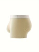 4Pcs Set Of Men'S Boxer Briefs, Solid Color, Polyester Blend, High Stretch, Knit Fabric, Casual Wear, Shortie Style, 125 G/M? Fabric Weight, Sweat-Resistant - Image 4