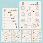 Reusable Magic Practice Copybook Set For Kids,Pen Control Training And Drawing Education Workbook, With Erasable Pen And Refills,Learning Writing Skills Development,Classroom Education - Image 8
