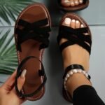 European And American New Large Size Women'S Shoes Ladies Flat Sandals Beach Slippers Summer - Image 4