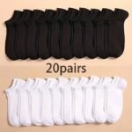 5/10/20 Pairs Of Unisex Simple Solid Color Breathable And Comfortable Short Socks, Suitable For All Seasons. - Image 14
