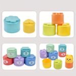 Random Colors Children'S Educational Stacking Cups, Rainbow Tower Children'S Toys, Children'S Ring Stacking Cups, Beach Toys, Festival Gifts, Birthday Gifts - Image 4