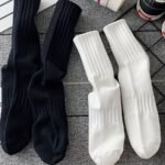 6 Pairs Solid Ribbed Socks, Comfy & Breathable Mid Tube Socks, Women'S Stockings & Hosiery - Image 6