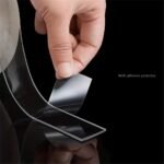 1 Roll Transparent Double Sided Nano Tape, Waterproof Wall Stickers, Reusable Heat Resistant, Bathroom Home Decoration Tapes Nano Double Sided Tape, Heavy Duty Transparent Adhesive Strips, Strong Sticky Multipurpose Reusable Waterproof Mounting Tape - Image 10