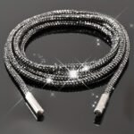 1 Pair Rhinestone Shoe Lace Luxury Rhinestone Shoelace Bright String Cross Braiding Strap Diy Drawstring - Image 4