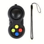 8-Function Fidget Game Controller, Rubberized Stress Relief Handheld Gadget With Lanyard, Multi-Color Plastic, Focus Toy For Anxiety Reduction - Image 9