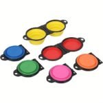 Portable Pet Folding Bowl, Outdoor Dog Double Bowl For Water And Food Sharing, Cat Bowl, Pet Dog Food Basin, Suitable For Travel, Camping, Outdoor Walks, Telescopic Dog Bowl, Tpe, Hangable, With Climbing Buckle, Pet Folding Double Bowl, Pet Travel Bowl, Portable Dog Bowl With Lid, Foldable Small Dog Bowl, Dog Portable Bowl, Foldable Pet Bowl, Camping Pet Supplies, Telescopic Bowl, Compact Pet Dish, Durable Bowl, Spillproof Bowl, Cat Food Dish, Dog Travelers, Small Dog Owners - Image 8