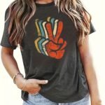 Graphic Print T-Shirt, Casual Short Sleeve Crew Neck Top For Spring & Summer, Women'S Clothing