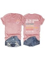 Women'S Inspirational Graphic T-Shirt - "You Are Enough" Message, Casual Crew Neck Short Sleeve Tee, Bright Green With Yellow Text, Loose Fit For Summer, Ladies T Shirt - Image 3