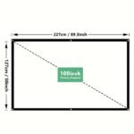 72 84 100 Inch Hd Projection Screen Foldable Anti-Wrinkle Portable Projector Movie Screen For Home Theater Outdoor Indoor Projection Screen, Portable And Foldable Projector Screen - Image 7