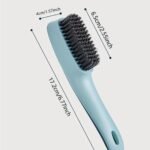 1Pc Ergonomic Long-Handle Shoe & Clothes Cleaning Brush, Soft Bristles, Black - Ideal For Sneakers With White Accents, Gentle On Fabrics - Image 6