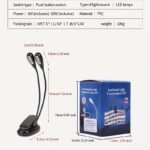 Music Stand Lamp, Clip-On Led Book Light With Usb And Aaa Battery Power, 4 Brightness Levels For Bed Reading - Ideal Choice For Readers, Pianists & Traveling - Image 2