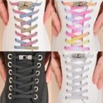 1Pair Free-Tie Shoelaces With Rhinestone Buckles, Fashion Elastic Lazy Shoelaces For Sneakers Canvas Shoes Skate Shoes, Women & Men - Image 10