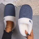 Solid Color Slippers, Casual Slip On Plush Lined Shoes, Comfortable Indoor Home Slippers - Image 11