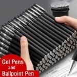 23Pcs Neutral And Ballpoint Pen Set, Black Blue Red Refill Ballpoint Pen Bullet Tip 0.5Mm School And Office Stationery Set, Back To School Kawaii Accessories Stationery