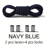 1Pair Tieless Elastic Shoe Laces, No Tie Shoelaces For Sneakers Casual Shoes Skate Shoes - Image 10
