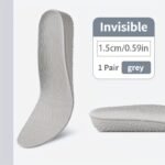 1Pair Height Increasing Insoles, Invisible Unisex Female Height Increasing Insertion Pad Heel Support Height Increasing Pad - Image 8