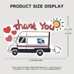 1Pc Thank You Usps Sticker For Mailbox, Thank U Stickers Vinyl Stickers With Love And Support For Usps Mail Carriers, For Car Motorcycle Sticker, Garden Mailbox, Entry Gate, Truck, Water Bottle, Helmet, Mobile Phone - Image 2