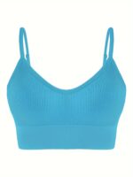 Lianshengfa Women'S Classic Ribbed Yoga Tank Top - Backless Design With Removable Cups, High Support Seamless Workout Bra, High Elasticity For Gym & Outdoor Activities, Solid Color, Sporty Ribbed Texture, Easy Maintenance Clothing - Image 8