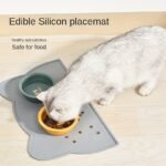 Non-Slip Waterproof Cat & Dog Food Mat With Raised Edges - Spill-Proof Pet Feeding Tray, Easy To Clean Spill Catcher For Floors,, - Compatible With Bowls, Ideal For Wet/Dry Food - Scratch-Resistant Floor Protector For Cats & Dogs, Petsafe Material, Multipet Households