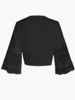 Knotted Flared Sleeve Blouse, Elegant Solid Open Front Blouse, Women'S Clothing For Coquette/Cute/Y2K Style - Image 3