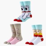 1/3/5 Pairs Of Men'S Cartoon Soft, Comfortable And Breathable Fun Round Neck Socks - Image 17