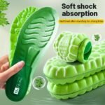 1 Pair 4D Sports Insoles For Men Women, Pu Sole Soft Breathable Shock Absorption Cushion Running Insoles - Image 9