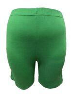Plus Size - Women'S Plus-Size High-Waisted Shorts - Stretchy, Solid Blue, Mid-Thigh Length, Casual Leggings, Comfortable Apparel|Casual Style Shorts|Stretchy Fabric Shorts - Image 4