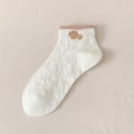 5 Pairs Of Women'S Summer Thin Short Socks, Low-Cut Boat Socks, White Trendy Versatile Cute Ankle Socks. - Image 8